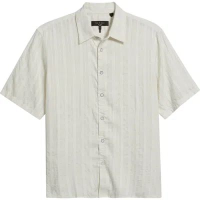 Rag & Bone Dalton Plaid Short Sleeve Button-up Shirt In Gray