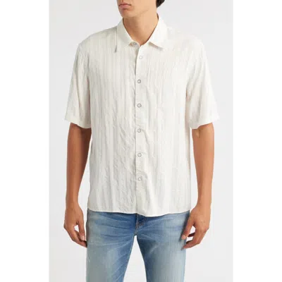 Rag & Bone Dalton Plaid Short Sleeve Button-up Shirt In White