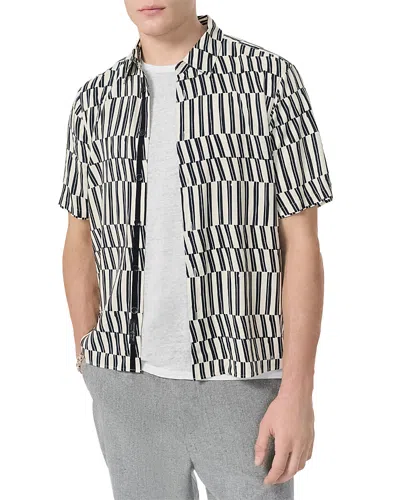 Rag & Bone Dalton Print Short Sleeve Button-up Shirt In Multi