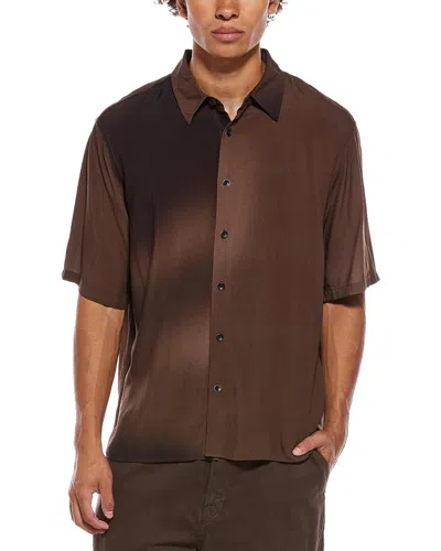 Rag & Bone Dalton Printed Woven Shirt In Brown