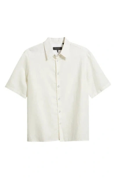 Rag & Bone Dalton Short Sleeve Linen & Cotton Button-up Shirt