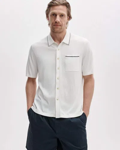 Rag & Bone Dalton Silk-cotton Knit Shirt In Gray