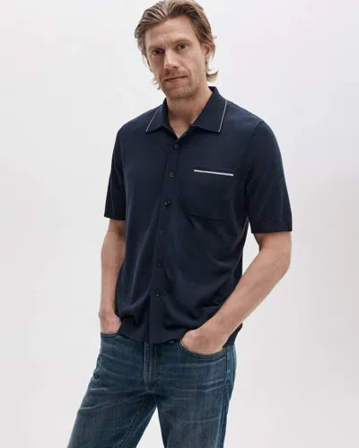 Rag & Bone Dalton Silk-cotton Knit Shirt In Multi