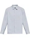 Rag & Bone Dalton Striped Cotton-blend Poplin Shirt In Blue