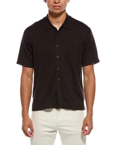 Rag & Bone Dalton Wool-blend Pane Shirt In Black