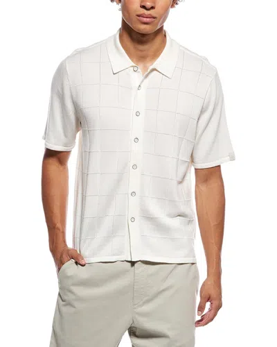 Rag & Bone Dalton Wool-blend Window Pane Shirt In White