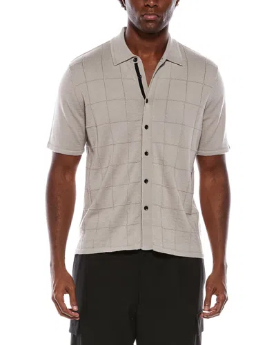 Rag & Bone Dalton Wool-blend Window Pane Shirt In Gray