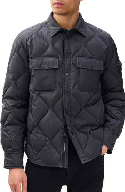 Rag & Bone Dane Padded Shirt Jacket In Black