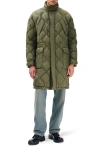 Rag & Bone Dane Quilted Down Parka In Green