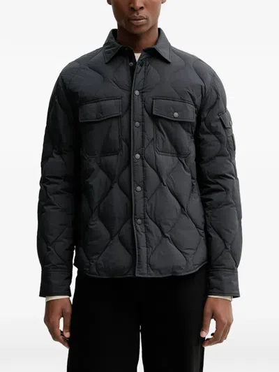 Rag & Bone Dane Quilted Overshirt In Black