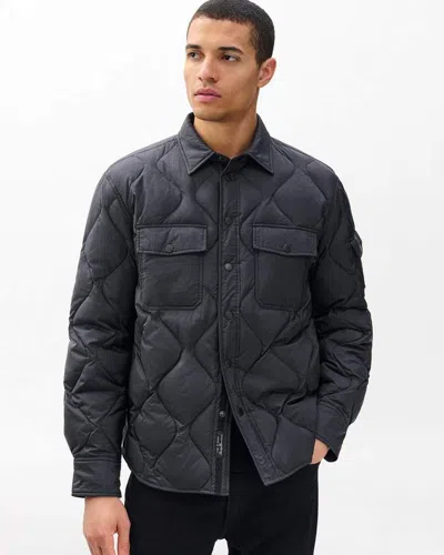 Rag & Bone Dane Quilted Shirt Jacket In Black