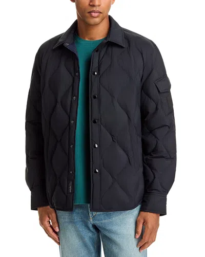 Rag & Bone Dane Quilted Shirt Jacket In Blue