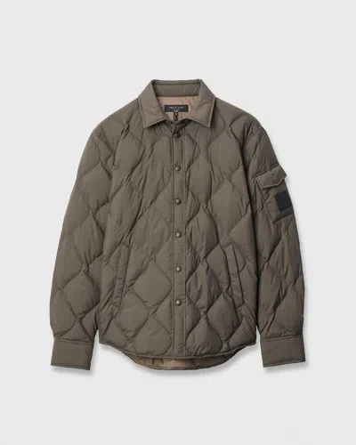 Rag & Bone Dane Quilted Shirt Jacket In Stonewall