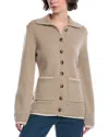 Rag & Bone Danica Tonal Wool & Cashmere-blend Cardigan In Brown
