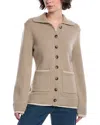 Rag & Bone Danica Tonal Wool & Cashmere-blend Cardigan In Brown