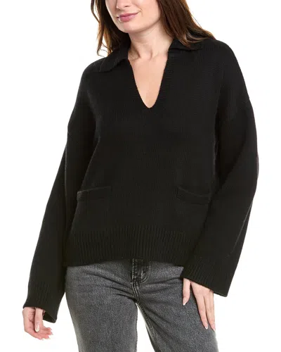 Rag & Bone Danica Wool & Cashmere-blend Polo Sweater In Black