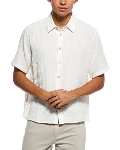 Rag & Bone Danny Gauze Shirt In White