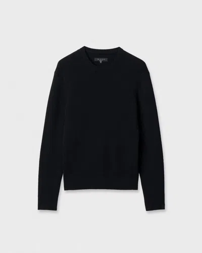 Rag & Bone Danton Thermal-stitch Sweater In Black