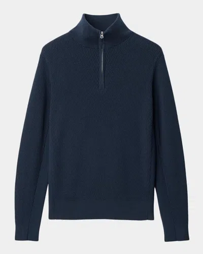 Rag & Bone Danton Waffle-knit Sweater In Blue