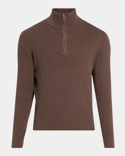 Rag & Bone Danton Waffle-knit Sweater In Brown