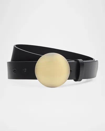 Rag & Bone Dara Leather Belt In Black