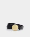 Rag & Bone Dara Plaque Leather Belt In Black