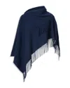 Rag & Bone Darcey Cowl Neck Wool Poncho In Blue