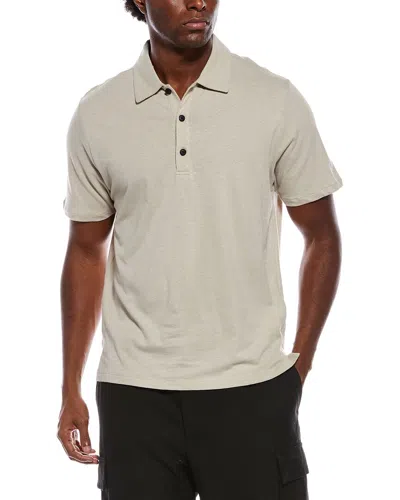 Rag & Bone Darien Linen-blend Polo Shirt In Transparent