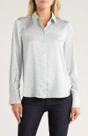 Rag & Bone Darla Print Button-up Shirt In Blue