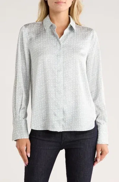 Rag & Bone Darla Print Button-up Shirt In Blue
