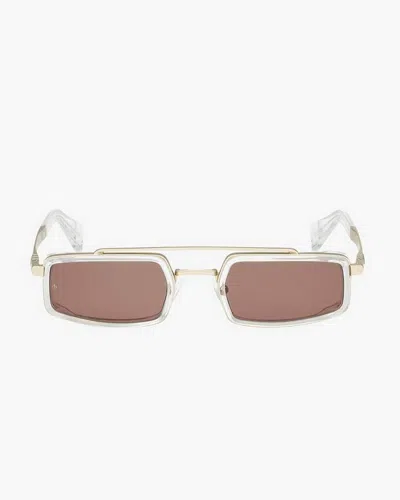Rag & Bone David Rectangular Sunglasses In Brown