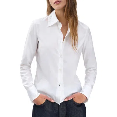 Rag & Bone Dayton Cotton Poplin Button-up Shirt In White