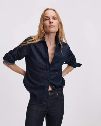 Rag & Bone Dayton Featherweight Denim Shirt In Blue