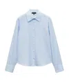 Rag & Bone Dayton Cotton Poplin Button-up Shirt In Blue