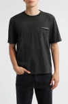 Rag & Bone Deacon Overprinted Cotton T-shirt In Black