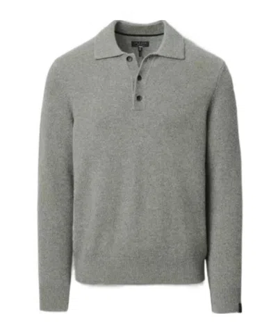 Rag & Bone Declan Cashmere Polo Sweater In Green