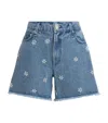 Rag & Bone Denim Embellished Aspen Shorts In Black