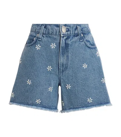 Rag & Bone Denim Embellished Aspen Shorts In Black