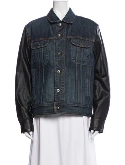 Pre-owned Rag & Bone Denim Jacket In Black/blue
