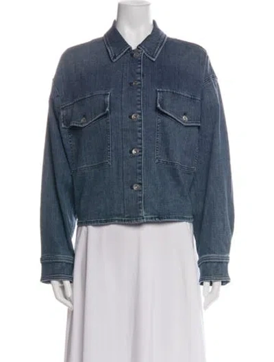 Pre-owned Rag & Bone Denim Jacket In Green