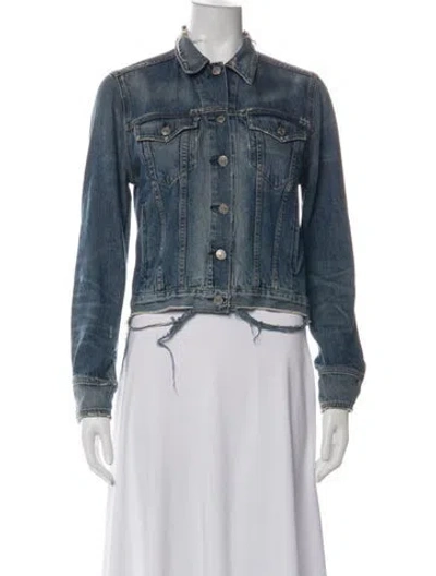 Pre-owned Rag & Bone Denim Jacket In Green