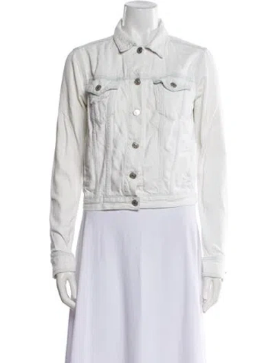 Pre-owned Rag & Bone Denim Jacket In White