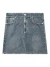 Rag & Bone Denim Mini Skirt In Blue