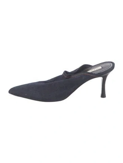 Pre-owned Rag & Bone Denim Mules In Blue