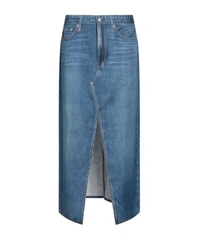 Rag & Bone Denim Pencil Skirt In Multi