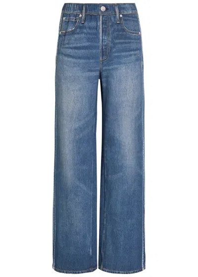 Rag & Bone Denim Print Terry Sweatpants In Blue