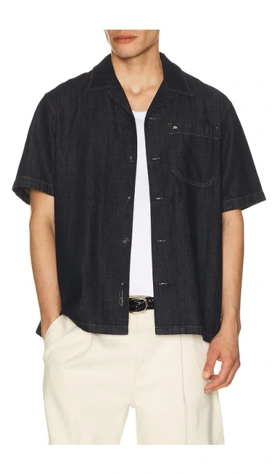 Rag & Bone Denim Resort Shirt In Blue