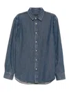 Rag & Bone Finch Featherweight Denim Button-up Shirt In Blue