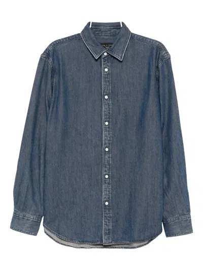 Rag & Bone Denim Shirt In Blue