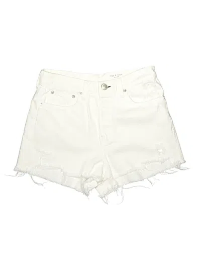 Pre-owned Rag & Bone Denim Shorts In Ivory